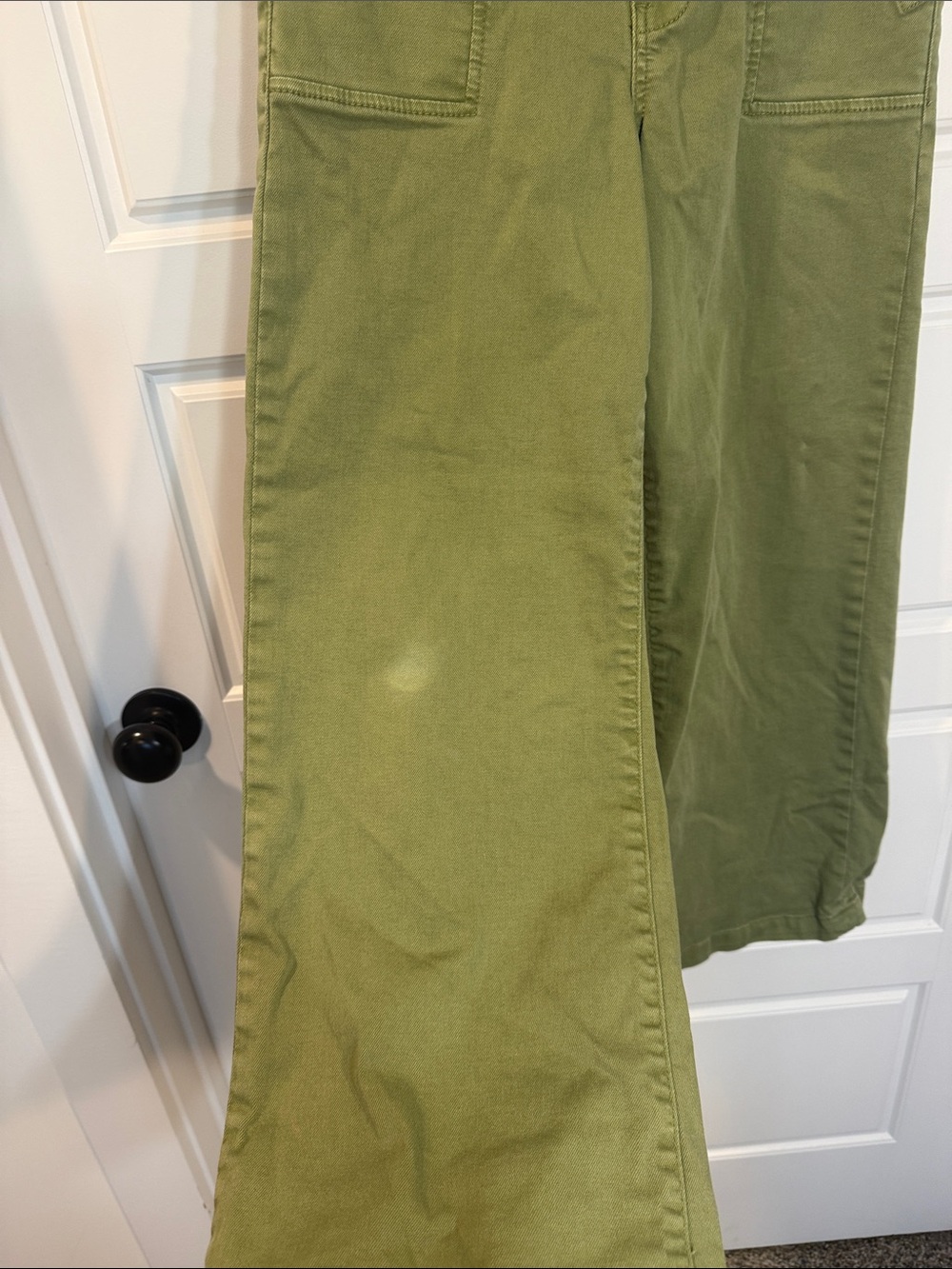 KUT From the Cloth Meg High Rise Wide Leg-Olive Crop Jeans 0 - Picture 5 of 10